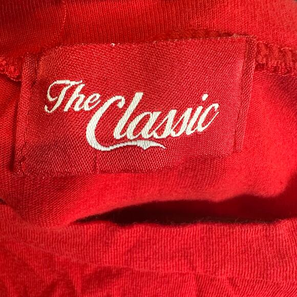 The Classic Chill Out Long Sleeve‎ Y2K Crop Top Women’s M Red Crew Neck T-shirt - Picture 5 of 5